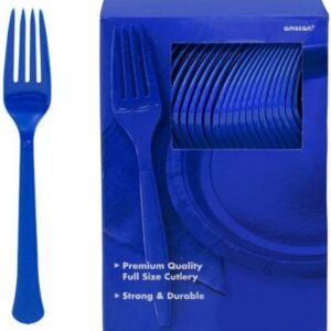 Jumbo Plastic Table Rolls - 1 Roll or 4 Rolls/Case - Blue