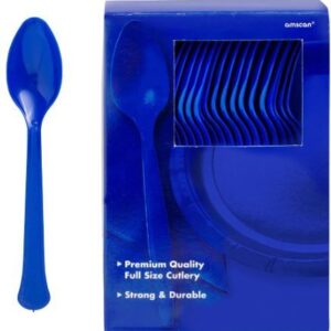 Jumbo Plastic Table Rolls - 1 Roll or 4 Rolls/Case - Blue