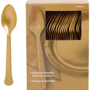 Jumbo Plastic Table Rolls - 1 Roll or 4 Rolls/Case - Gold