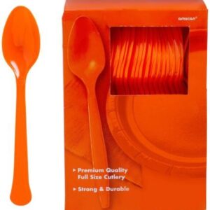 Jumbo Plastic Table Rolls - 1 Roll or 4 Rolls/Case - Orange