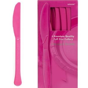 Jumbo Plastic Table Rolls - 1 Roll or 4 Rolls/Case - Hot Pink