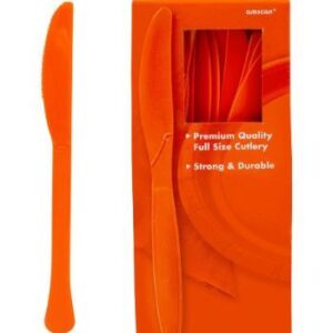 Jumbo Plastic Table Rolls - 1 Roll or 4 Rolls/Case - Orange