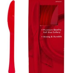 Jumbo Plastic Table Rolls - 1 Roll or 4 Rolls/Case - Red