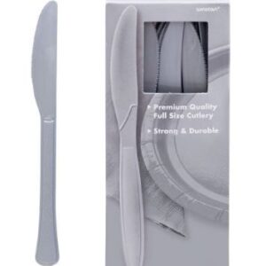 Jumbo Plastic Table Rolls - 1 Roll or 4 Rolls/Case - Silver