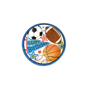 Sports Birthday 7" Plates - 8 Plates or 144 Plates/Unit