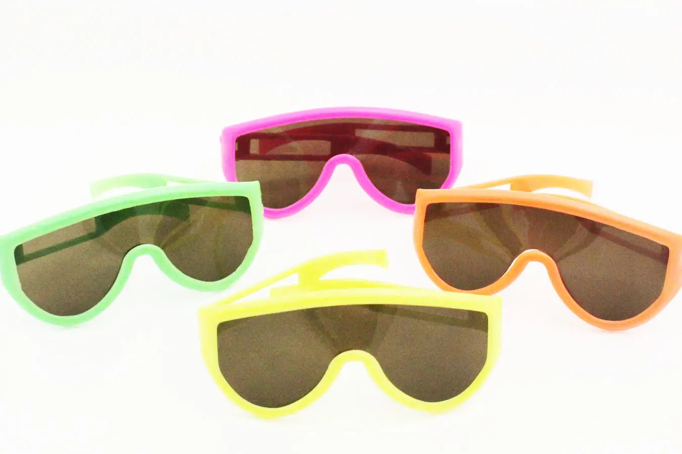 Aviator Sunglasses, Assorted Neon Colors - 12 Pcs/Pack