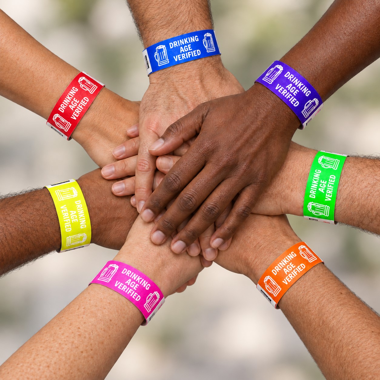 Drinking Age Verified Wristbands - 500/Box or 1000/Box