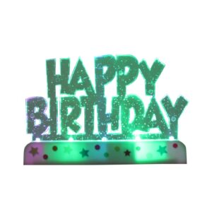 Flashing Light-Up Birthday Cake Topper - 1 Cake Topper
