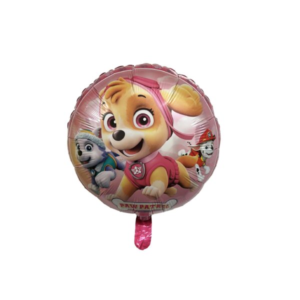 Skye Pink, Paw Patrol Girl Design Foil Mylar Balloon - 1 Balloon or 12 Balloons/Unit