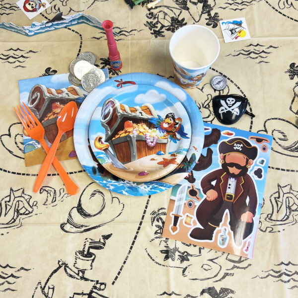 Pirate Treasure Table Cover - 1 Table Cover or 6 Table Covers/Case - Image 2