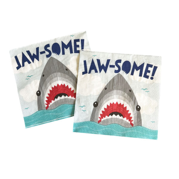 Shark Party Luncheon Napkins - 16 Napkins