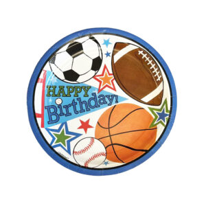 Sports Birthday 9" Plates - 8 Plates or 144 Plates/Unit