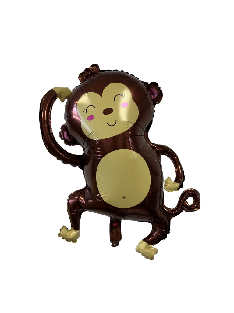 Monkey-Shaped Foil Mylar Balloon (33