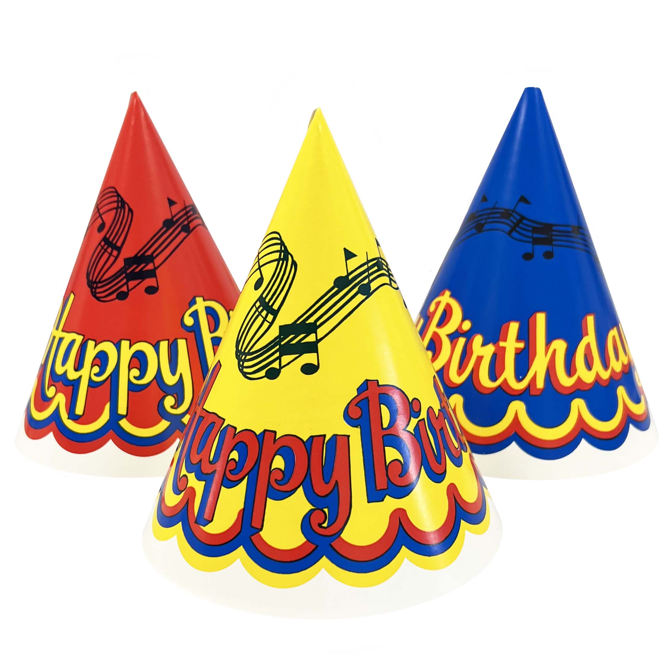 Music Theme Birthday Hat - 25 Hats/Pack