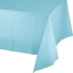 Jumbo Plastic Table Rolls - 1 Roll or 4 Rolls/Case - Light Blue