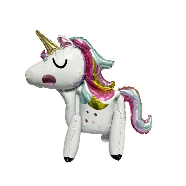 Standing Unicorn 30" Foil Mylar Balloon - 1 Balloon or 6 Balloons/Unit