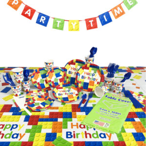 Building Blocks Birthday Party Deluxe Kit for 8 or 16 Guests