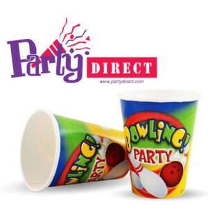 Bowling Party 9oz Cups - 50/Pack or 500/Case