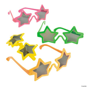 Star-Shaped Eye Glasses, With or Without Lenses - 12 Pieces/Pack