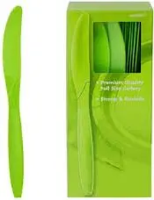 Jumbo Plastic Table Rolls - 1 Roll or 4 Rolls/Case - Lime Green