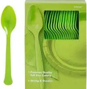 Jumbo Plastic Table Rolls - 1 Roll or 4 Rolls/Case - Lime Green