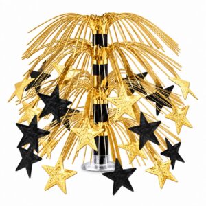 Black & Gold Star Metallic Table Fountain - 1 Centerpiece or 6 Centerpieces/Case