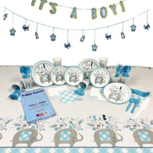 It's A Boy Baby Shower Deluxe Kit for 8 or 16 Guest
