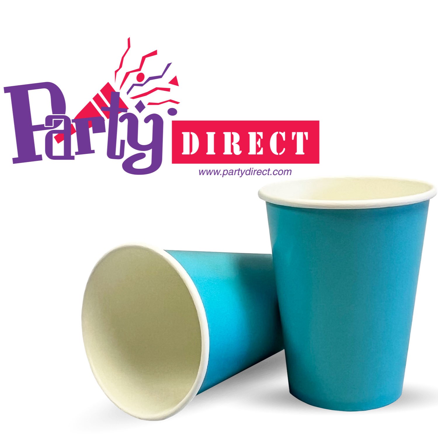Solid Color Paper Cups, 9oz - 50 Cups/Pack or 500 Cups/Case - Image 3