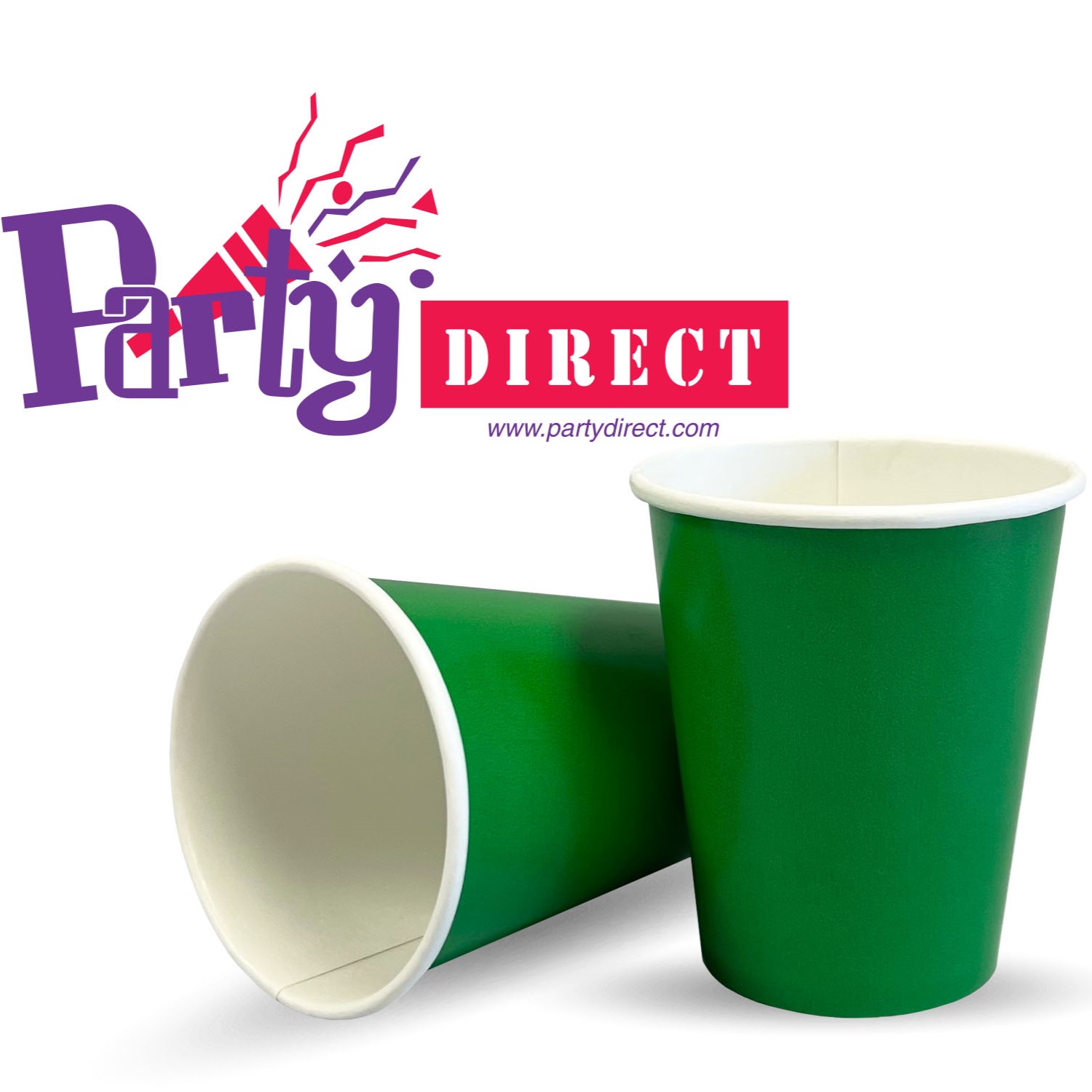 Solid Color Paper Cups, 9oz - 50 Cups/Pack or 500 Cups/Case - Image 4