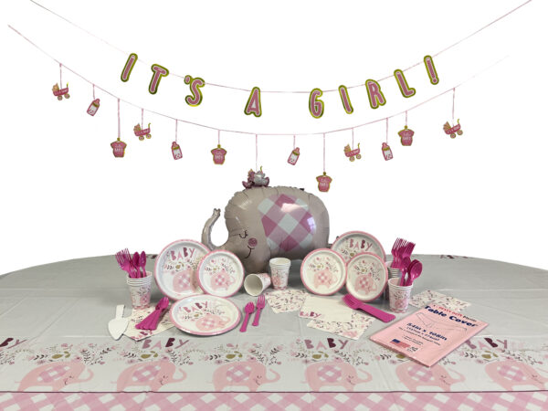 It's a Girl Baby Shower Deluxe Kit for 8 or 16 Guest