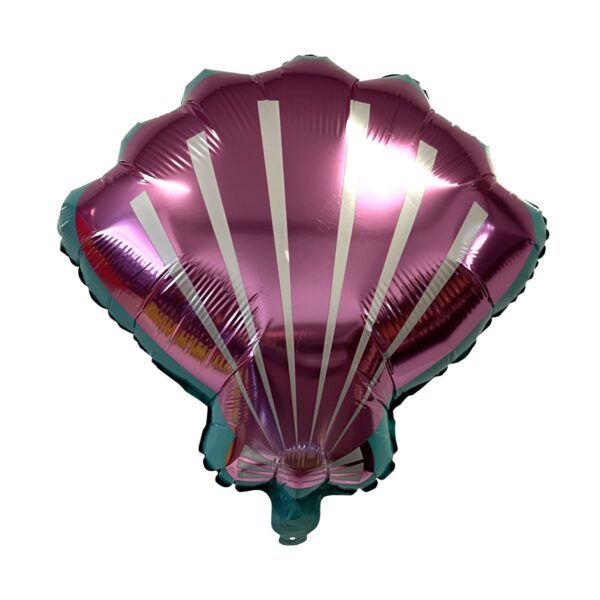 Purple Seashell 3D Foil Mylar Balloon - 1 Balloon - Image 5