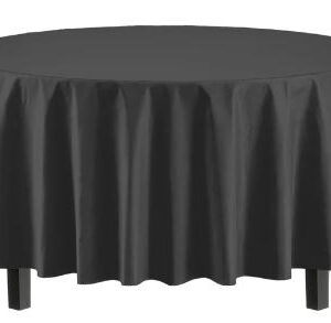 Jumbo Plastic Table Rolls - 1 Roll or 4 Rolls/Case - Black