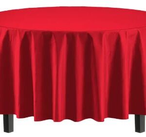 Jumbo Plastic Table Rolls - 1 Roll or 4 Rolls/Case - Red