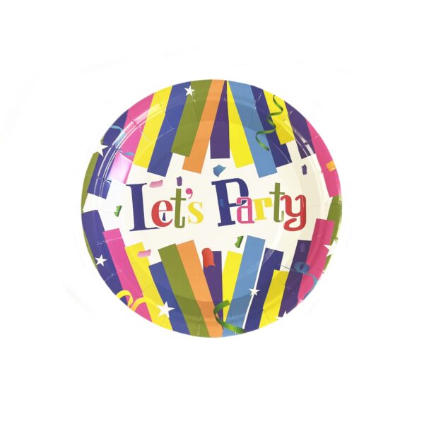 Rainbow Rave 7" Plate - 50 Plates/Pack or 500 Plates/Case