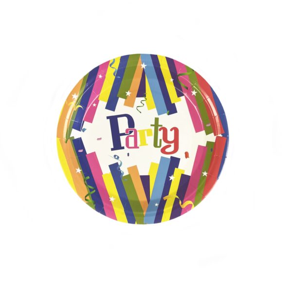 Rainbow Rave 9" Plates - 50 Plates/Pack or 500 Plates/Case
