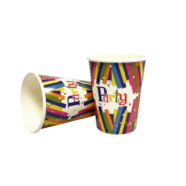 Rainbow Rave 9oz Cups - 50 Cups/Pack or 500 Cups/Case