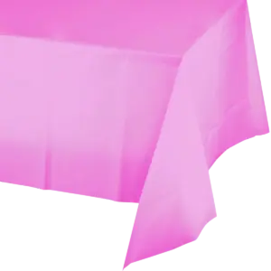 Jumbo Plastic Table Rolls - 1 Roll or 4 Rolls/Case - Hot Pink