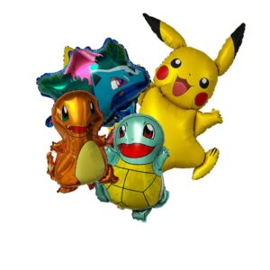 Pokemon Mylar Balloons - 4 Balloons/Pack
