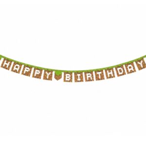 Minecraft "Happy Birthday" Banner - 1 Banner or 12 Banners/Case
