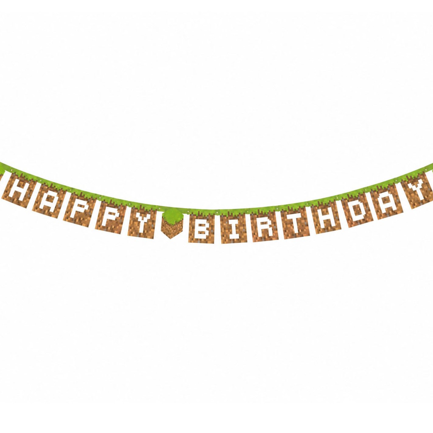 Minecraft "Happy Birthday" Banner - 1 Banner or 12 Banners/Case