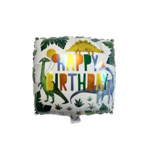 Dino Blast 18" Square Foil Mylar Balloon - 1 Balloon or 12 Balloons/Case