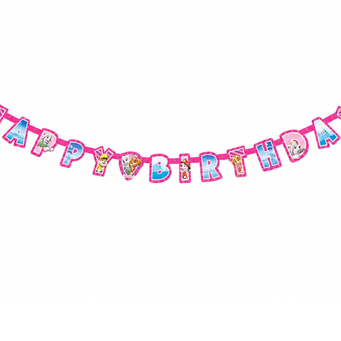 Paw Patrol Skye Pink "Happy Birthday" Banner - 1 Banner or 12 Banner/Case