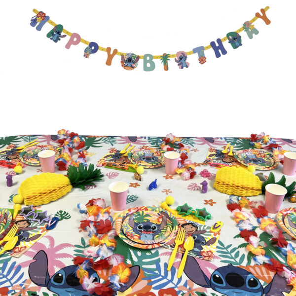 Stitch Happy Birthday Banner - 1 Banner/Pack or 6 Banners/Unit - Image 2