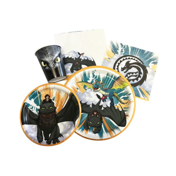 How to Train Your Dragon 7" Plates - 8 Plates/Pack or 96 Plates/Unit - Image 2
