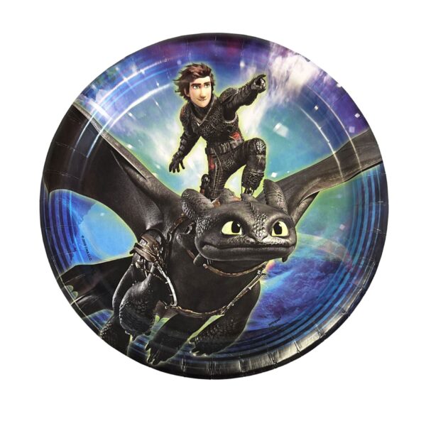 How to Train Your Dragon 9" Plates - 8 Plates/Pack or 96 Plates/Case