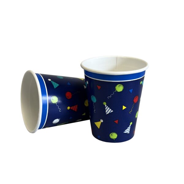 Festive Confetti Birthday 9oz Cups - 8 Cups/Pack or 96 Cups/Unit