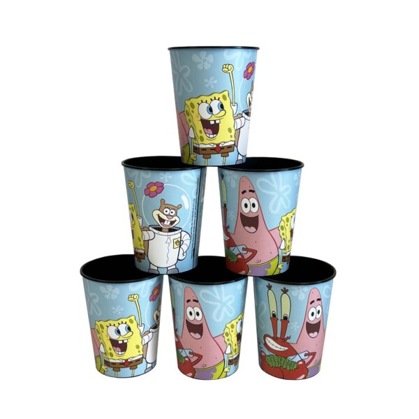 SpongeBob SquarePants 16oz, Plastic Souvenir Cups - 6 Cups - Image 2