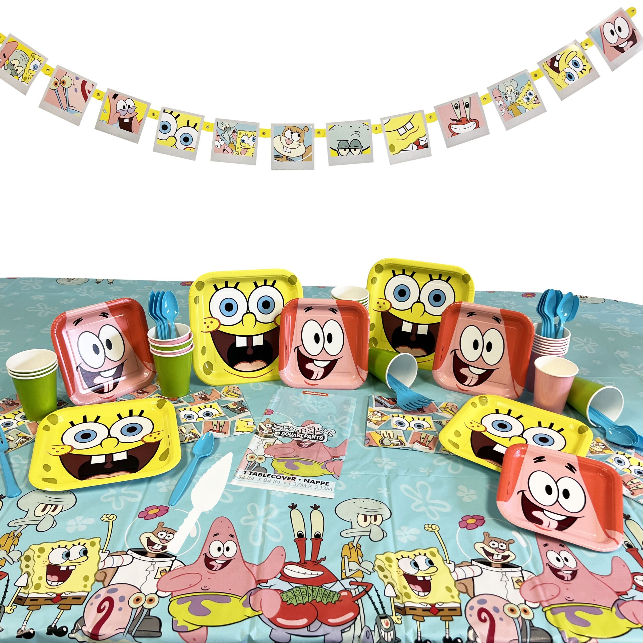 SpongeBob Squarepants Deluxe Birthday Kit for 8 or 16 Guest