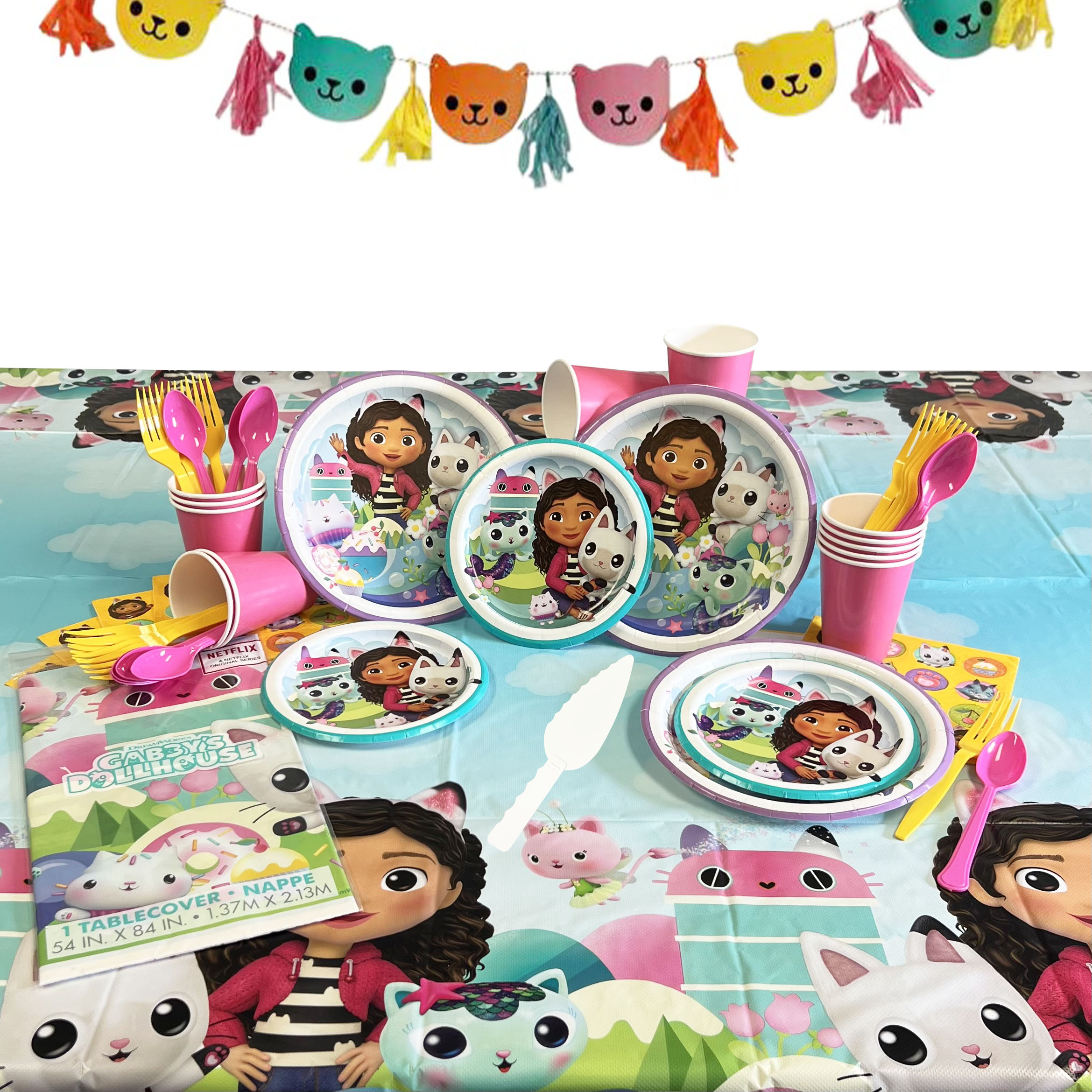 Gabby's Dollhouse Deluxe Party Kit for 8 or 16 Guest