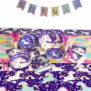 Purple Unicorn Party Deluxe Kit for 8 or 16 Guest
